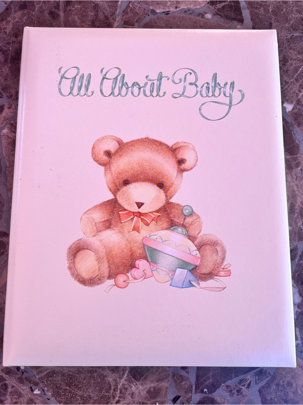 Vintage Hallmark “All About Baby” Teddy Bear Keepsake Book